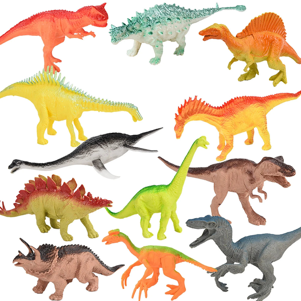 12pcs Large Dinosaur Action Figures Toys H282