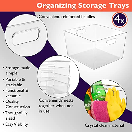 Clear Plastic Storage Bins 2 Pack N756881