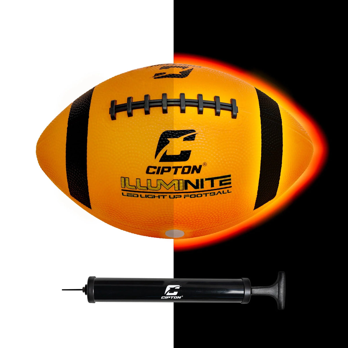 Light Up Official Size Water Resistant Football with Pump V2170