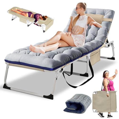 Heavy Duty Outdoor Folding Lounge Chair with Mattress Q868