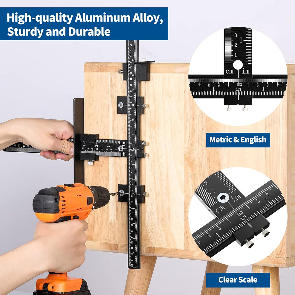 Aluminum Alloy Adjustable Cabinet Hardware Jig I236