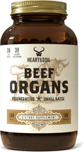 Beef Organs Complex Grass Fed Liver Heart Kidney Pancreas Spleen 180 Capsules B747072