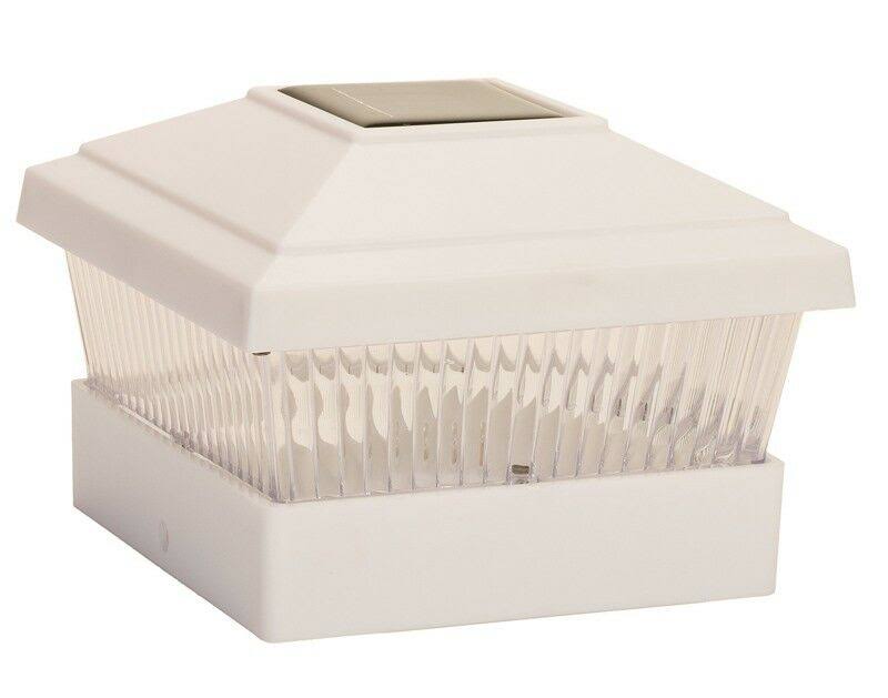 White 4 x Solar Power Post Cap Light V269