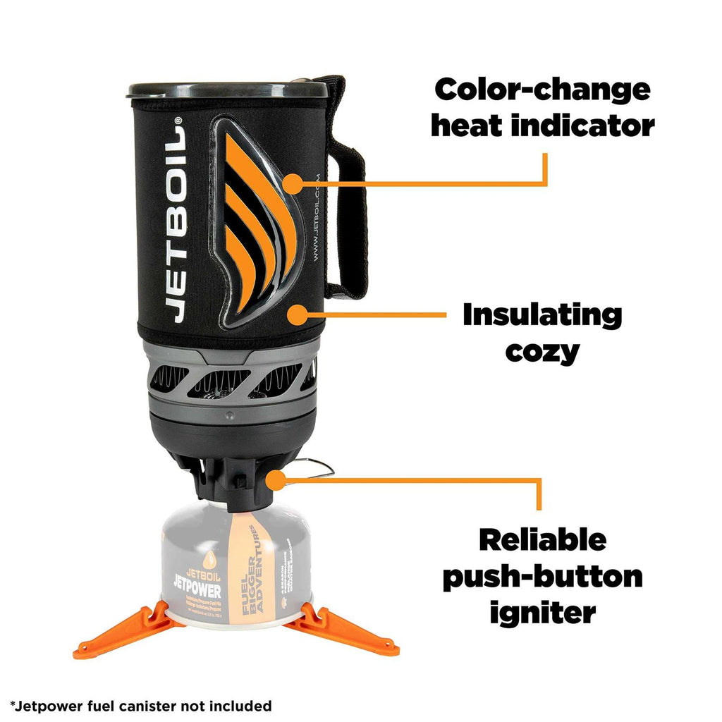 Jetboil Flash Java Kit Camping and Backpacking Stove Cooking System with Silicone French Press Coffee Maker W236