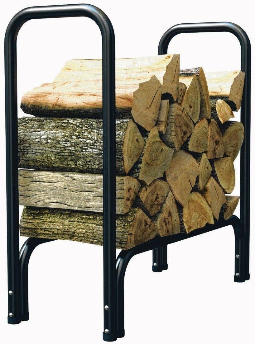 Black 2-ft. Log Rack M7325