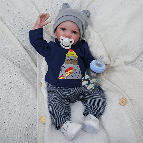 Realistic Reborn Baby Dolls Boy 18 Inch Lifelike Soft Weighted Newborn Baby Doll A968583