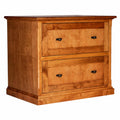 Mission Lateral File Cabinet with Black Knobs Merlot Oak G628