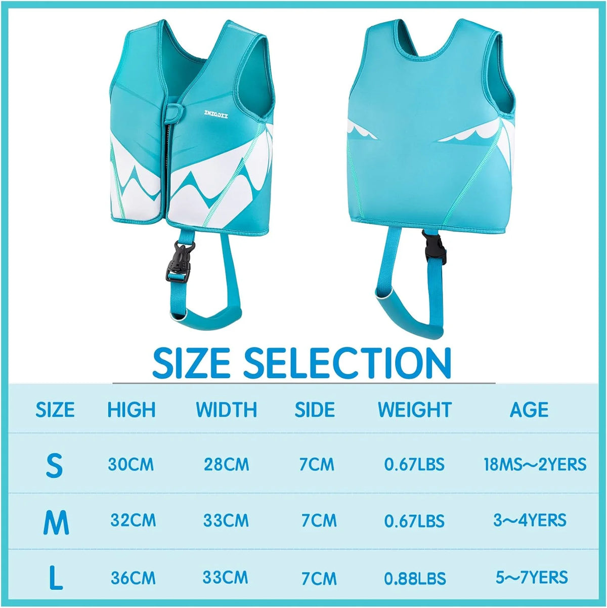 Toddler Swim Vest with Adjustable Safety Strap M212