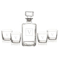 5 Pc Monogram Decanter Set N647521