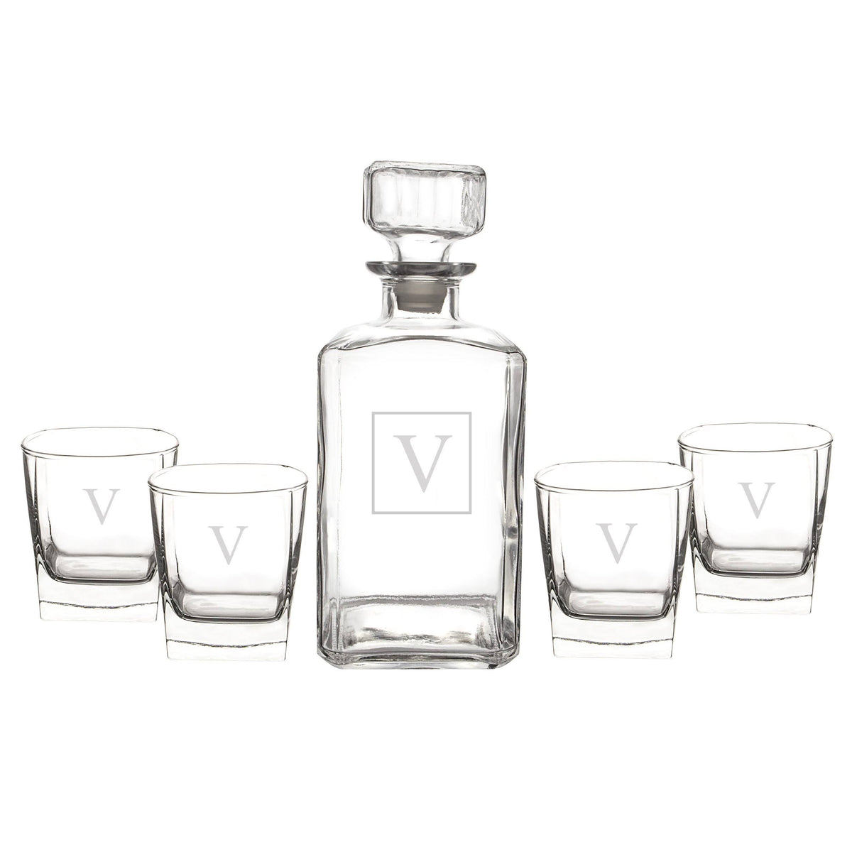 5 Pc Monogram Decanter Set N647521