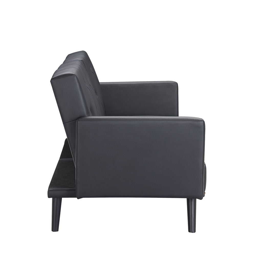 Black Convertible Futon Sofa Bed E88642