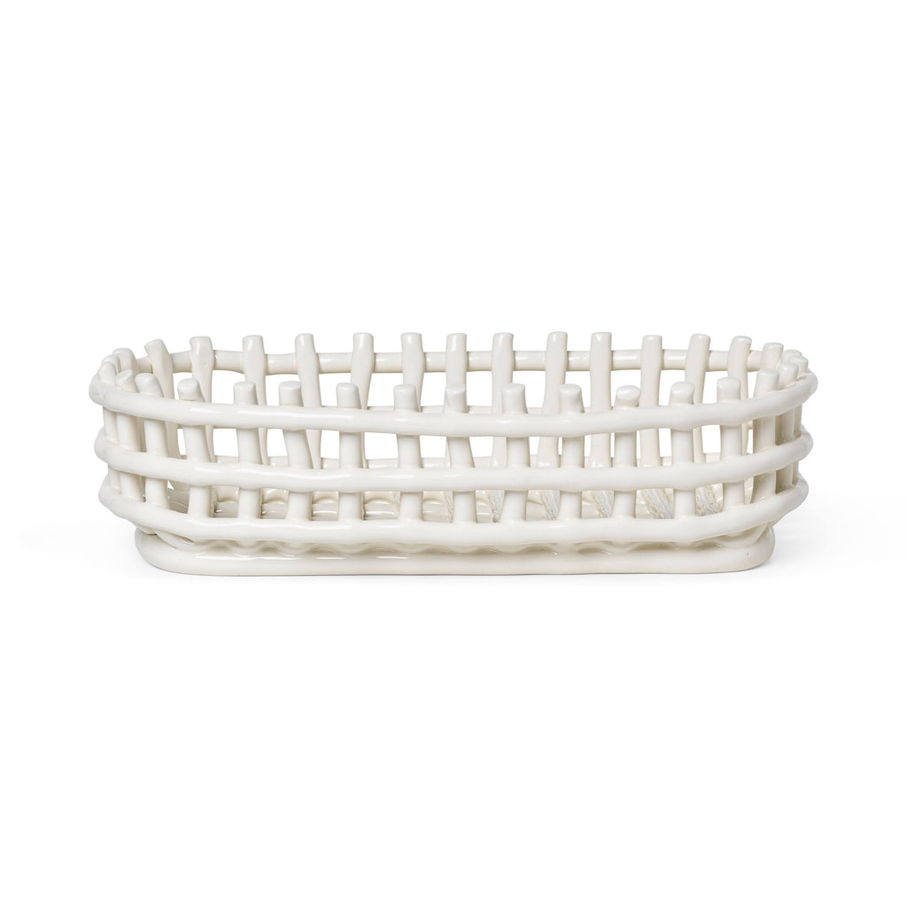 Ceramic Basket Oval G238121
