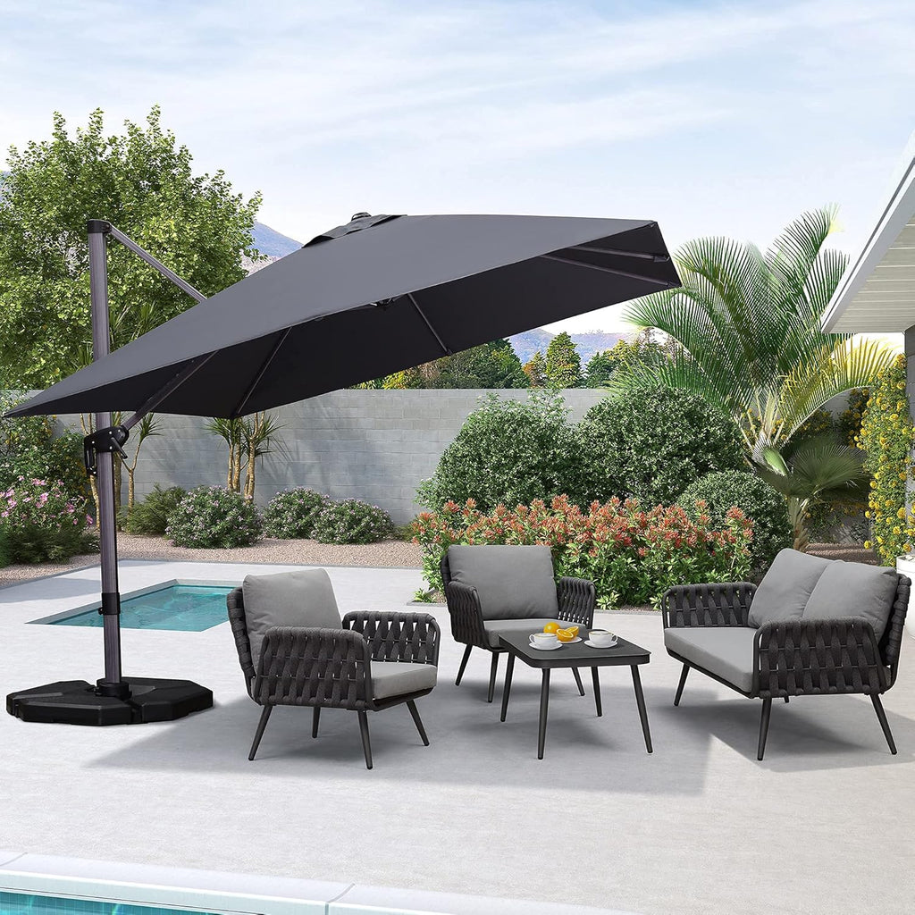 10 FT Square Cantilever Patio Umbrella N2391