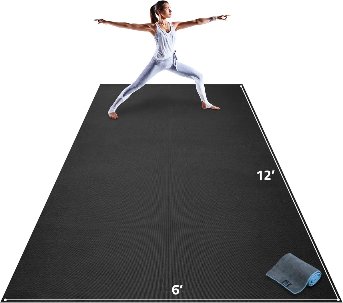 Extra Large 12' x 6' x 8mm Non-Slip Exercise Mat N78137