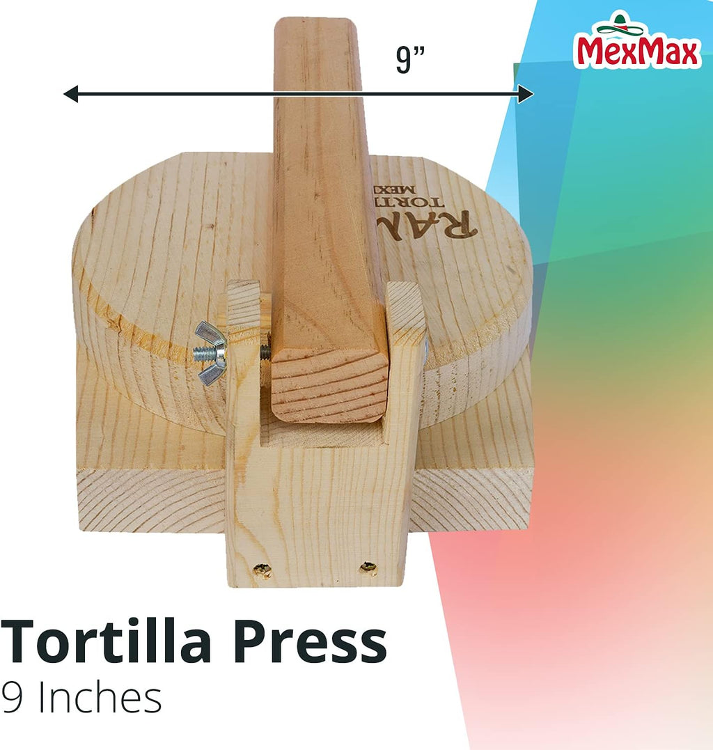 9 Inch Wooden Tortilla Presser D6775