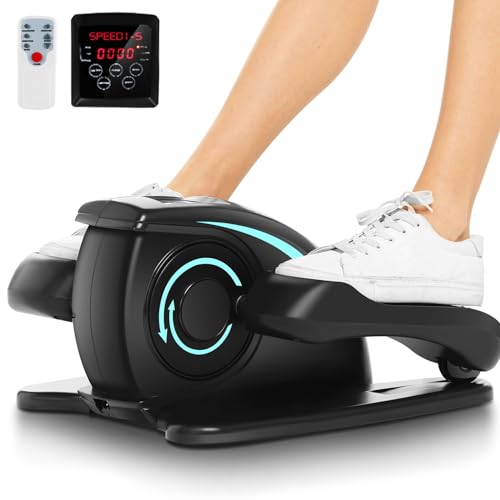 Under Desk Elliptical Machine, Quiet Pedal Exerciser, Smart LCD Display, Remote Control L352