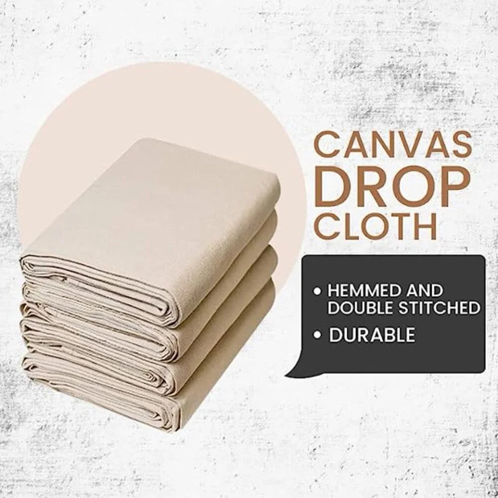 Canvas Drop Cloth 9 x 12 feet Pack of 2 Cotton V6616