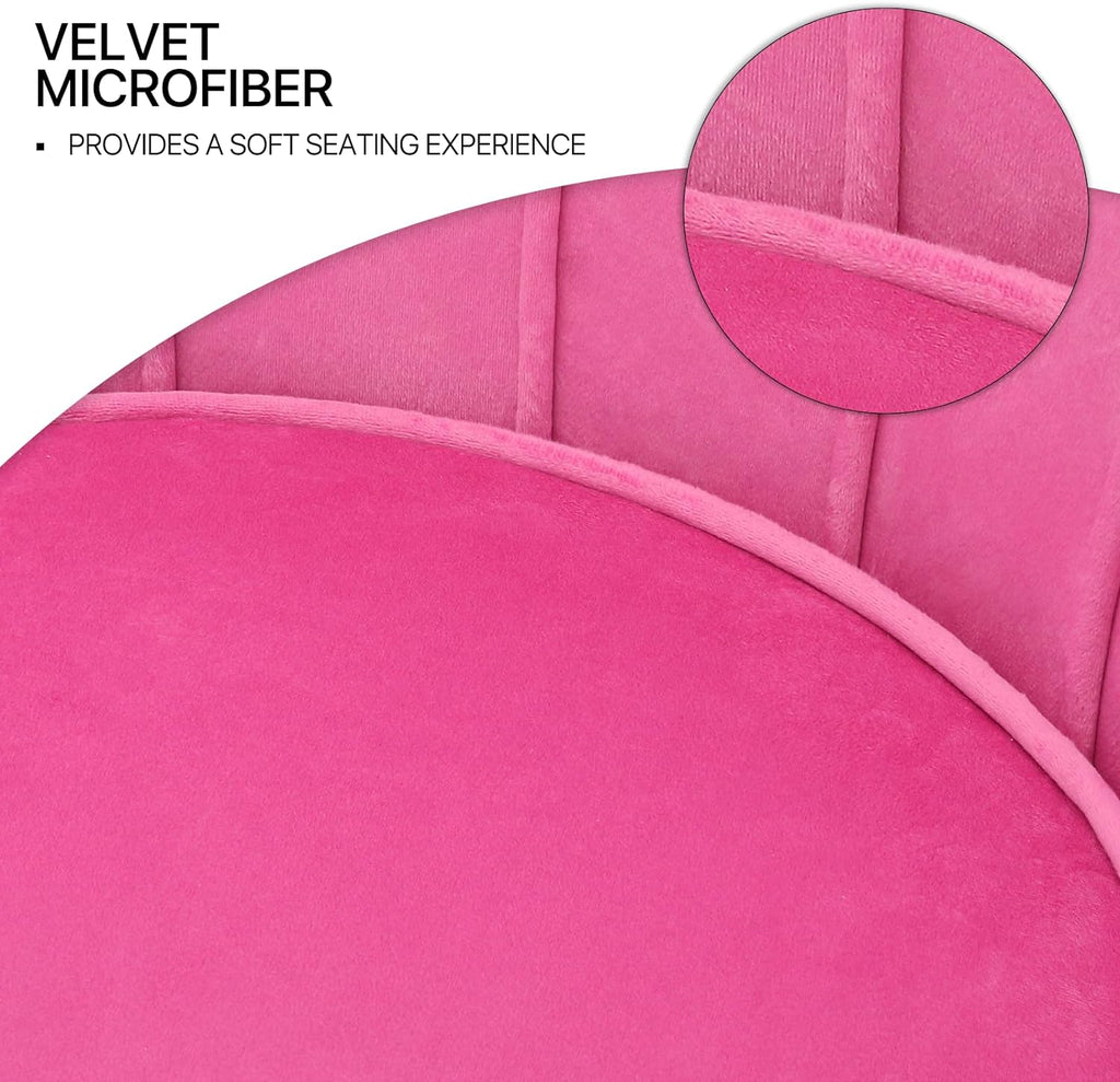 Velvet Tufted Chair with Cushion and Golden Legs F416990