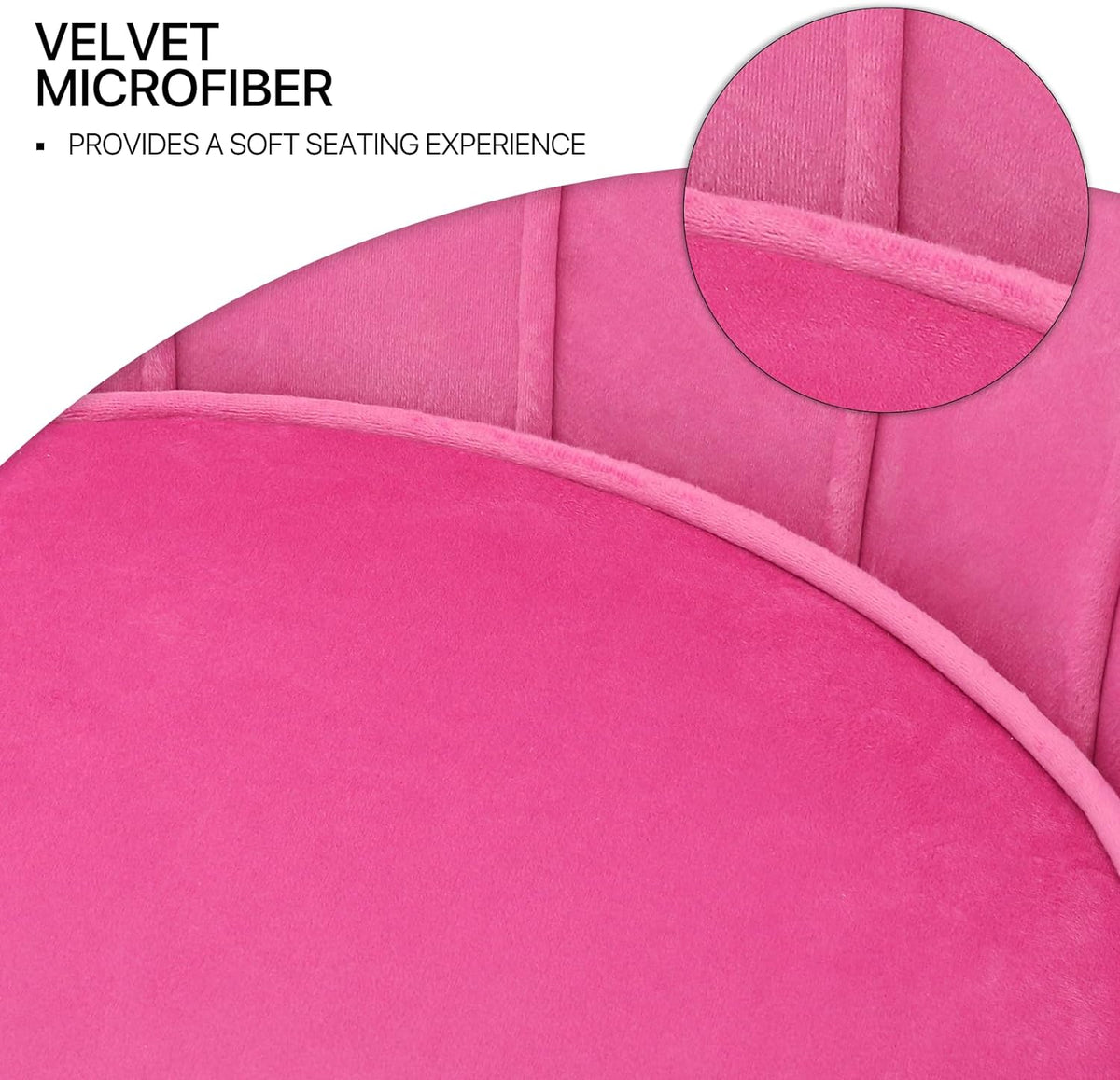 Velvet Tufted Chair with Cushion and Golden Legs F416990