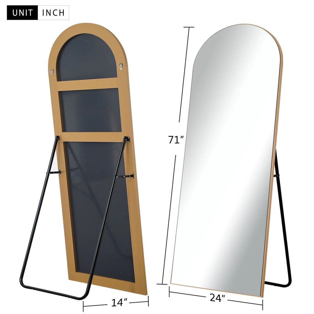 Gold Modern Floor Mirror H580946