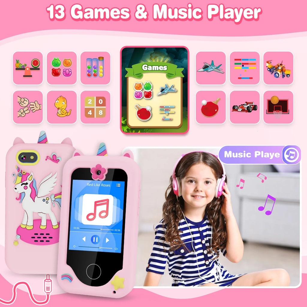Kids Smart Phone Toy with MP3 Dual Camera 8G SD Card P547026