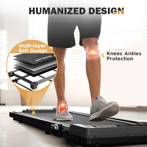Under Desk Treadmill 2 in 1 Portable Walking Treadmill with Remote Control D8613