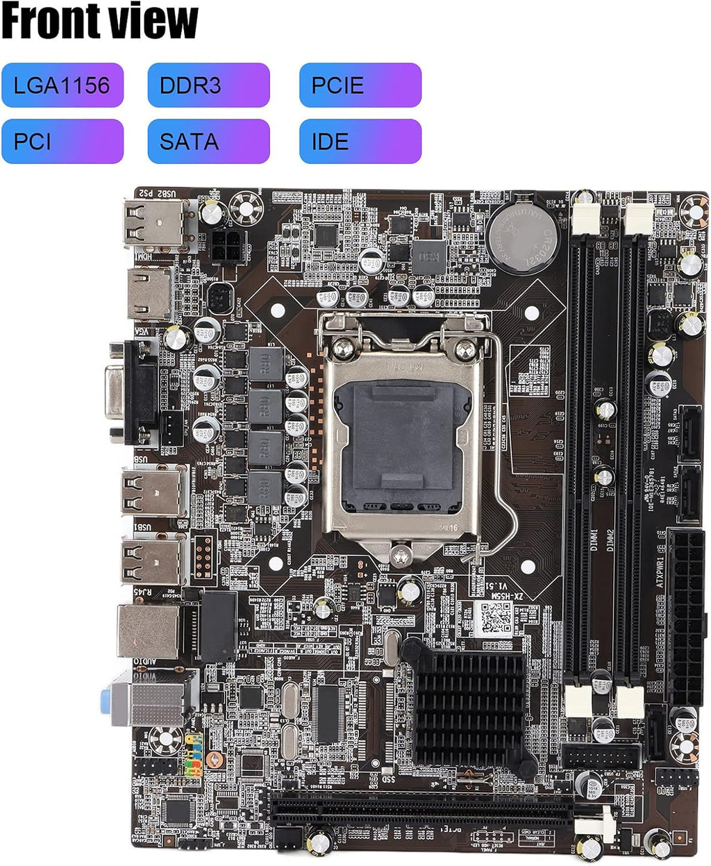 DDR3 Computer Motherboard Single Dual Channel 1066/1333/1600 LGA 1156 U23266