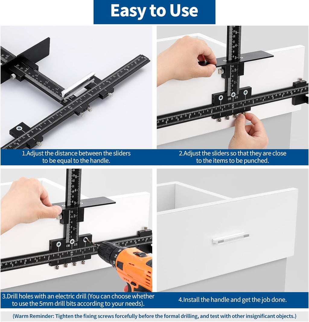 Aluminum Alloy Adjustable Cabinet Hardware Jig I236