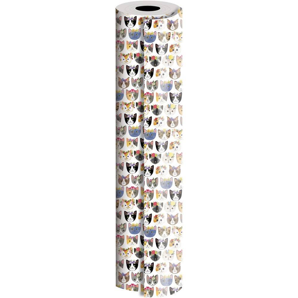 Industrial Size Wrapping Paper Rolls, Kitty Cats, 1/2 Ream T363069