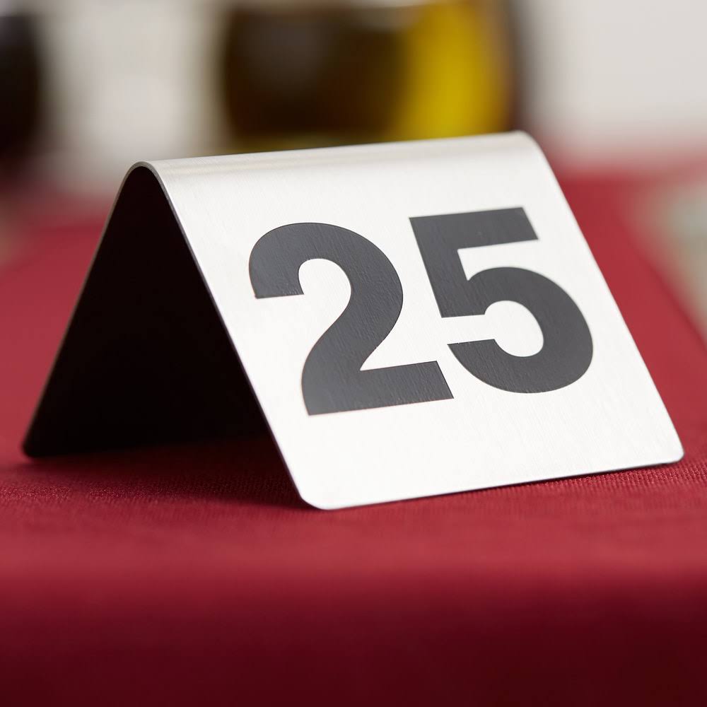 Stainless Steel Number Tents 1-25 P199