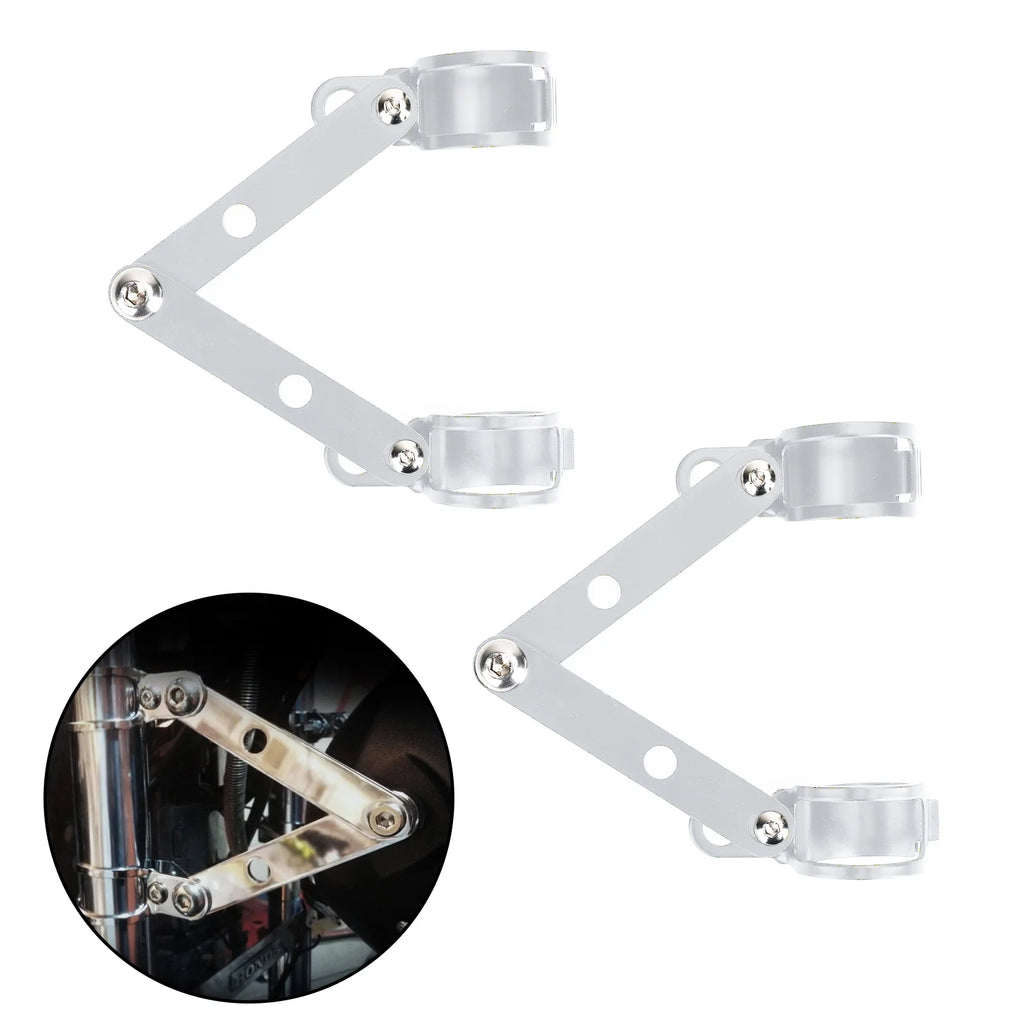 Chrome Motorcycle Headlight Mount Bracket Adapter M2073