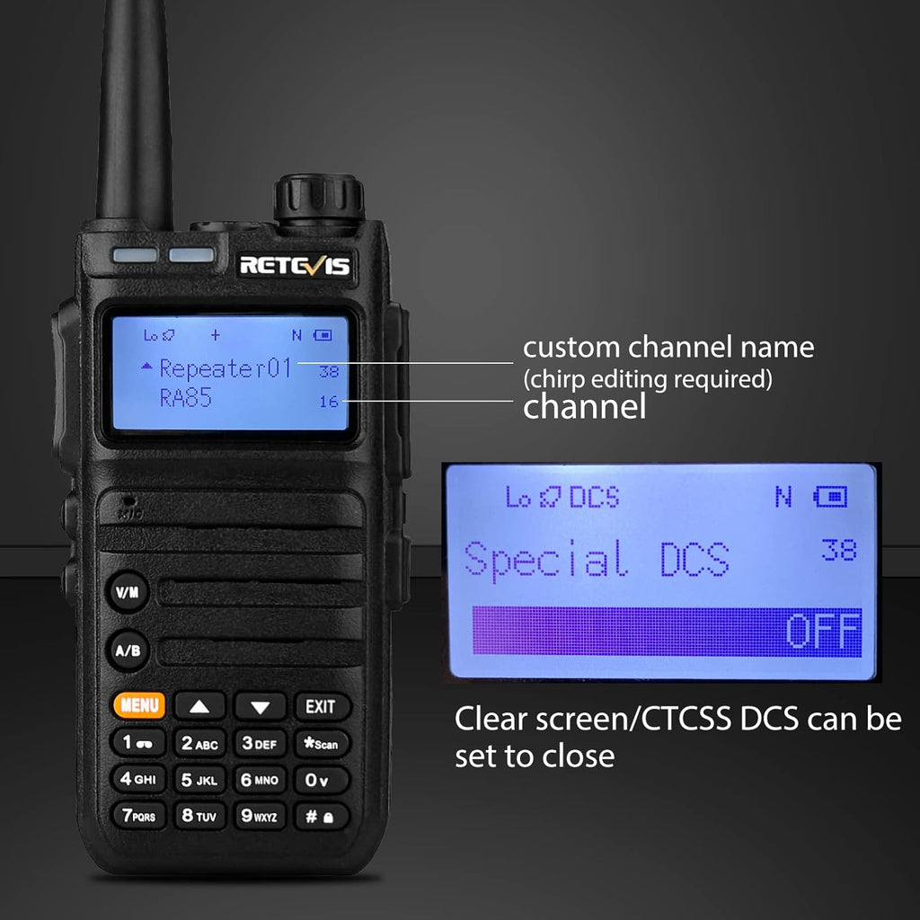 5W GMRS Radio Handheld Two Way Radio Walkie Talkies with Speak Mic, NOAA, USB-C (2 Pack) V55765