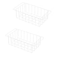 Pearl White Freezer Wire Baskets O3144