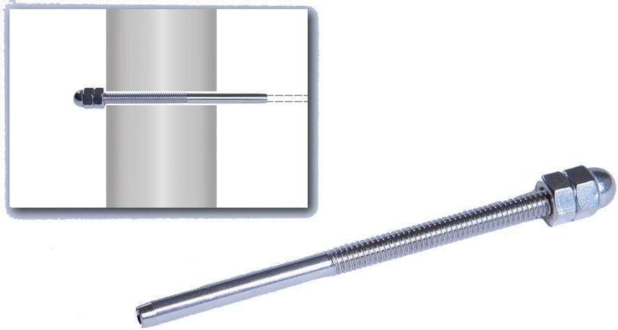 Stainless Steel Hand-Crimp Threaded Terminal Tensioner and Stemball Swage Combination Pack for 1/8 Cable Railing - Lot of 10 Pack J36361