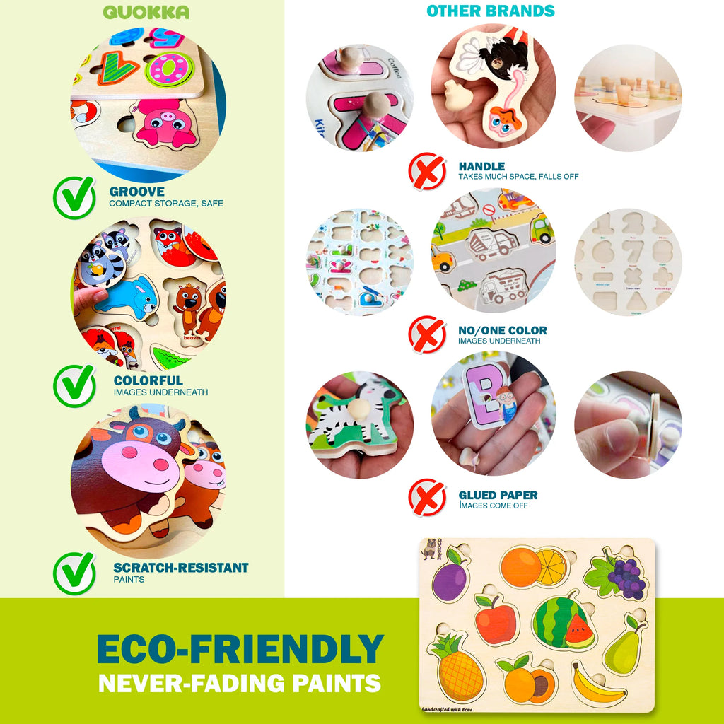 6 Pcs Wooden Puzzles for Toddlers H453