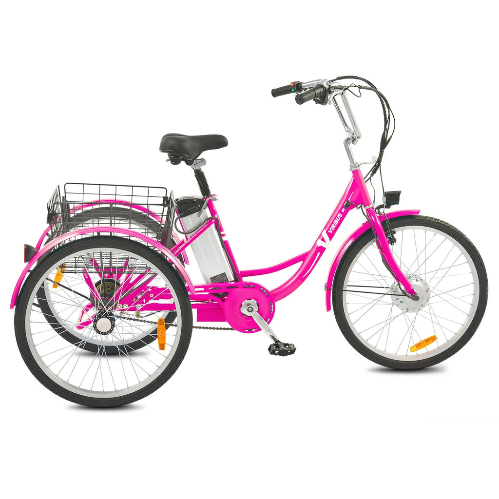 24 Inch Electric Tricycle with 250W Motor 36V 10Ah Battery Black X989