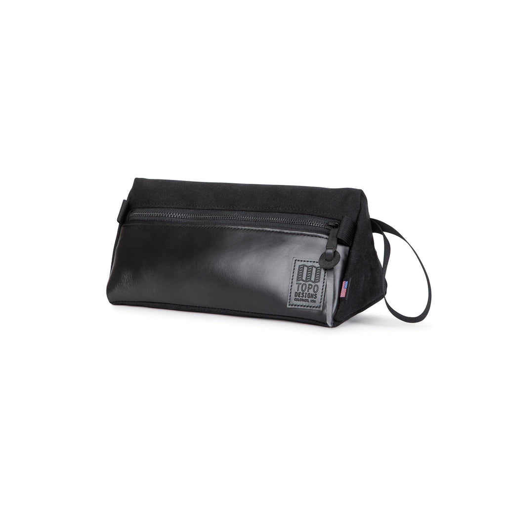 Black Canvas Dopp Kit with Black Leather J78831