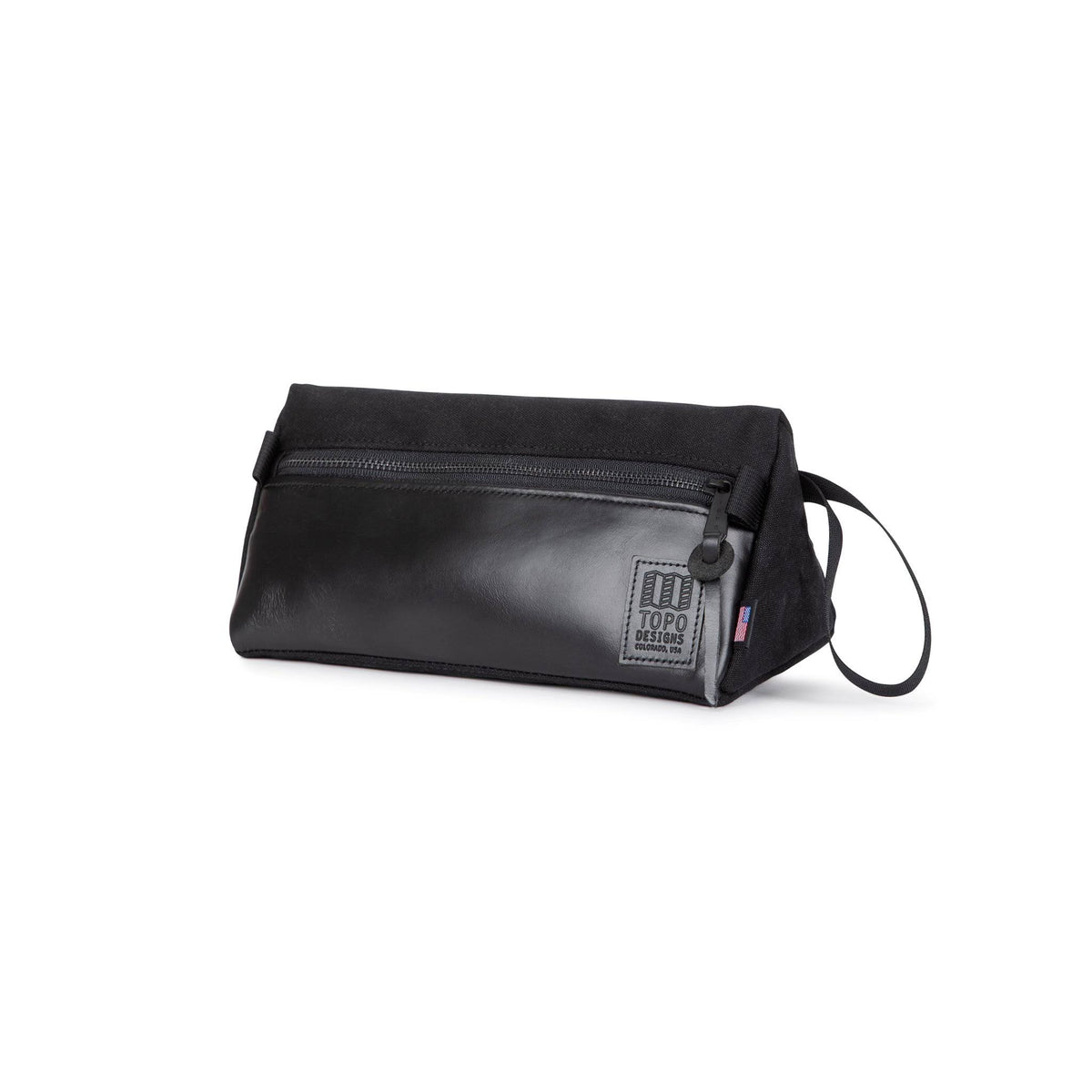 Black Canvas Dopp Kit with Black Leather J78831