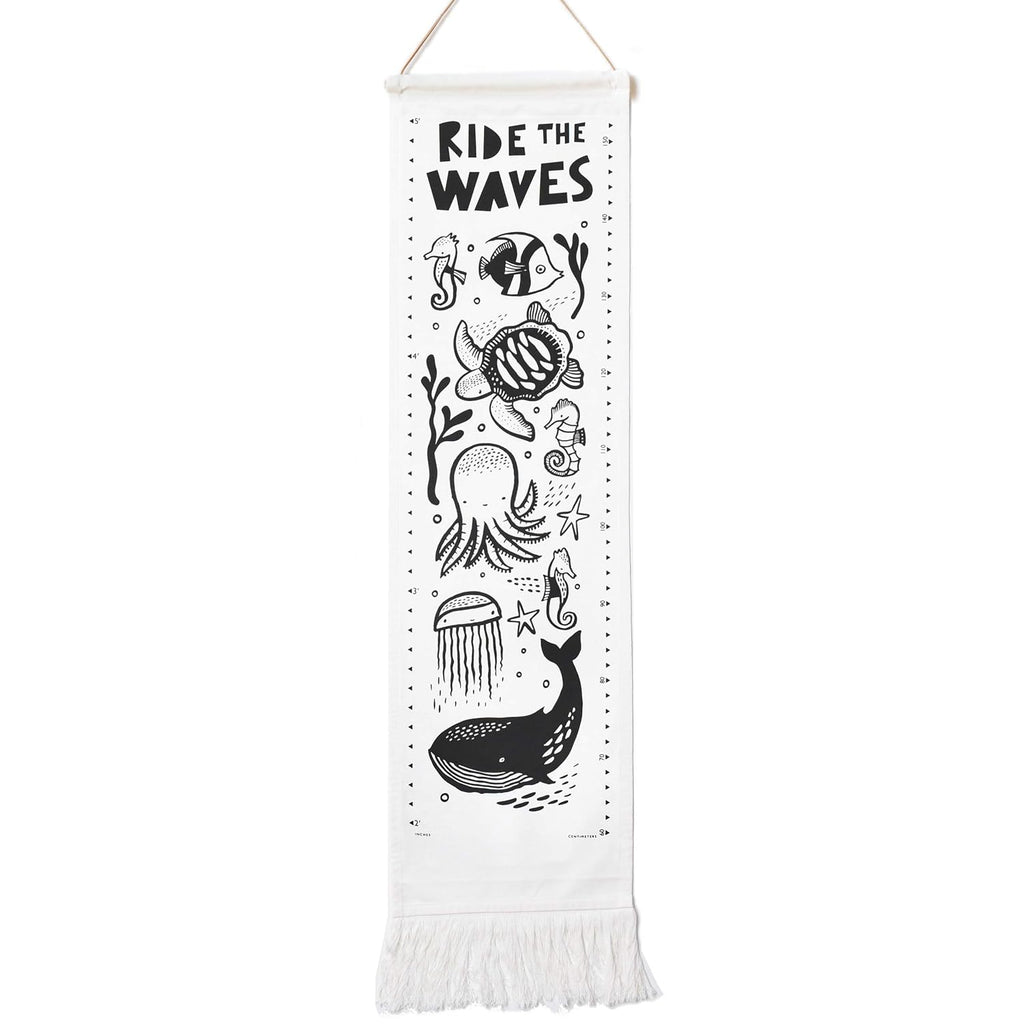 Ocean Canvas Growth Chart - Wall Hanging Height Chart for Kids - (44x13 Inches) Pack of 2 Z6451