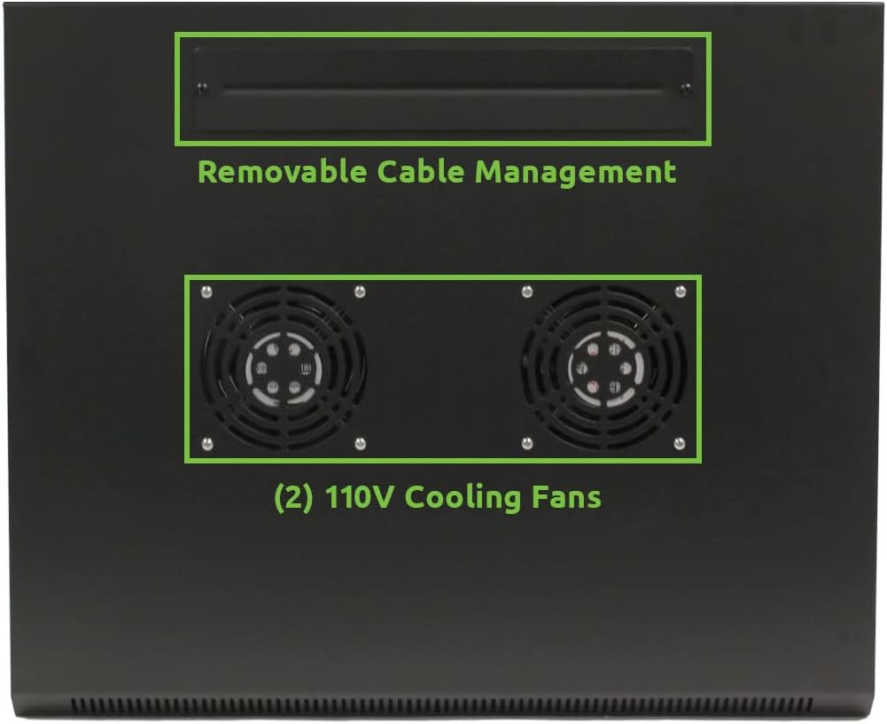 22U Wall Mount Server Cabinet with Glass Door V8039