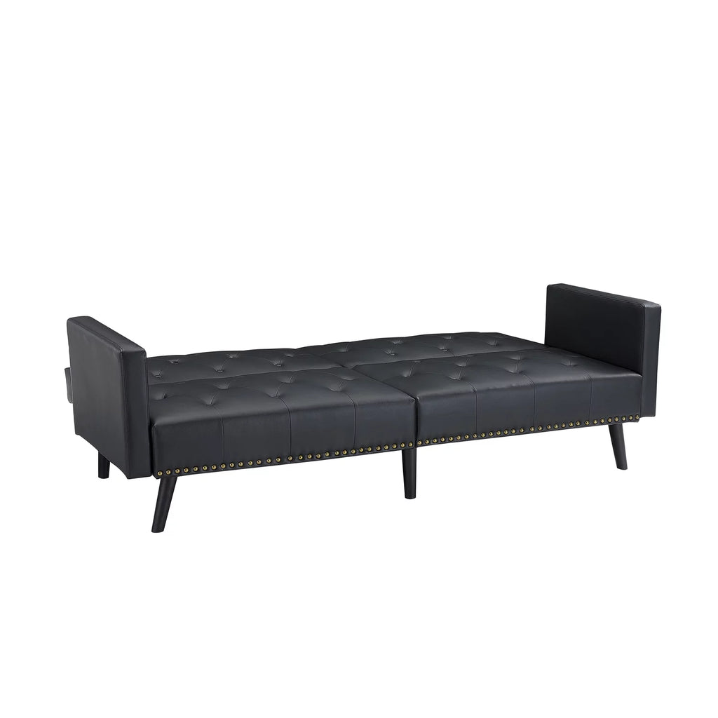 Black Convertible Futon Sofa Bed E88642