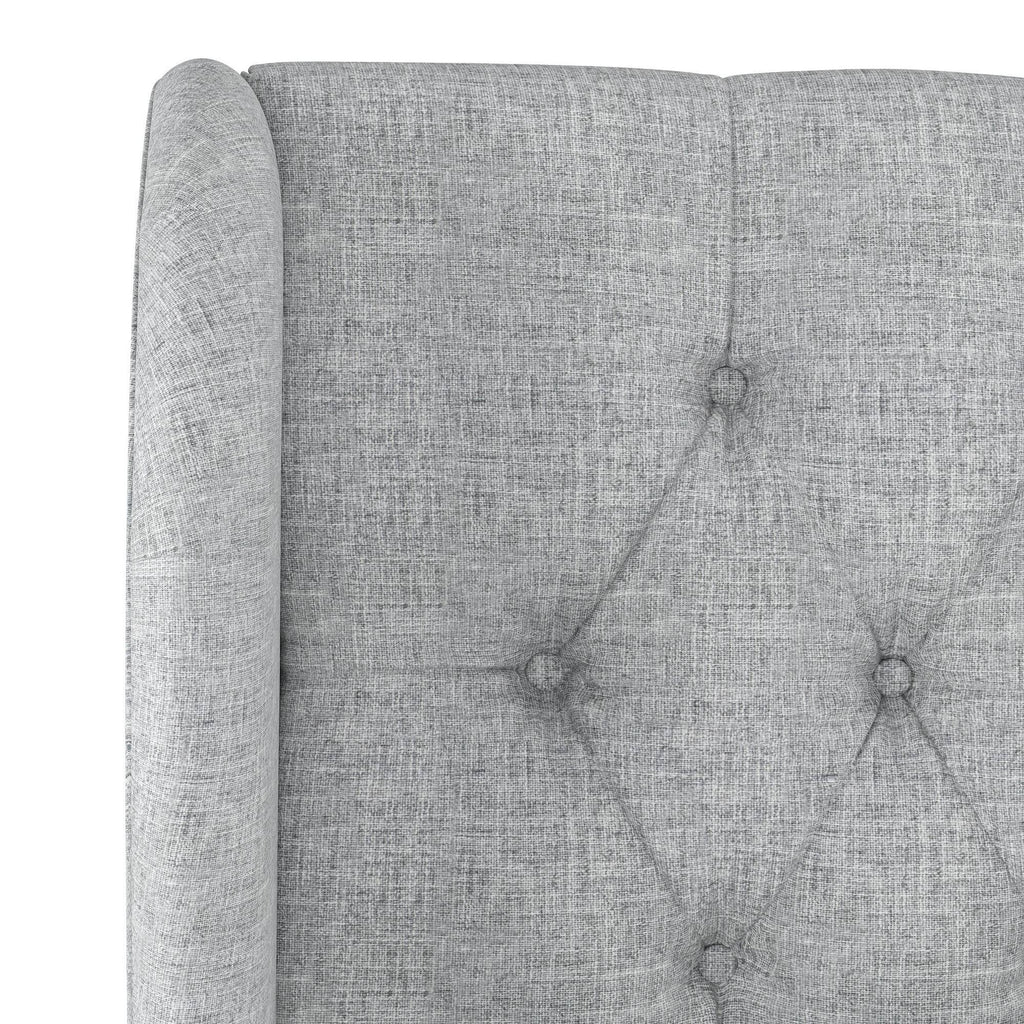 California King Medium Gray Linen Headboard Y671