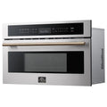 30 Built-In Microwave Oven with Antique Brass Handles H516462
