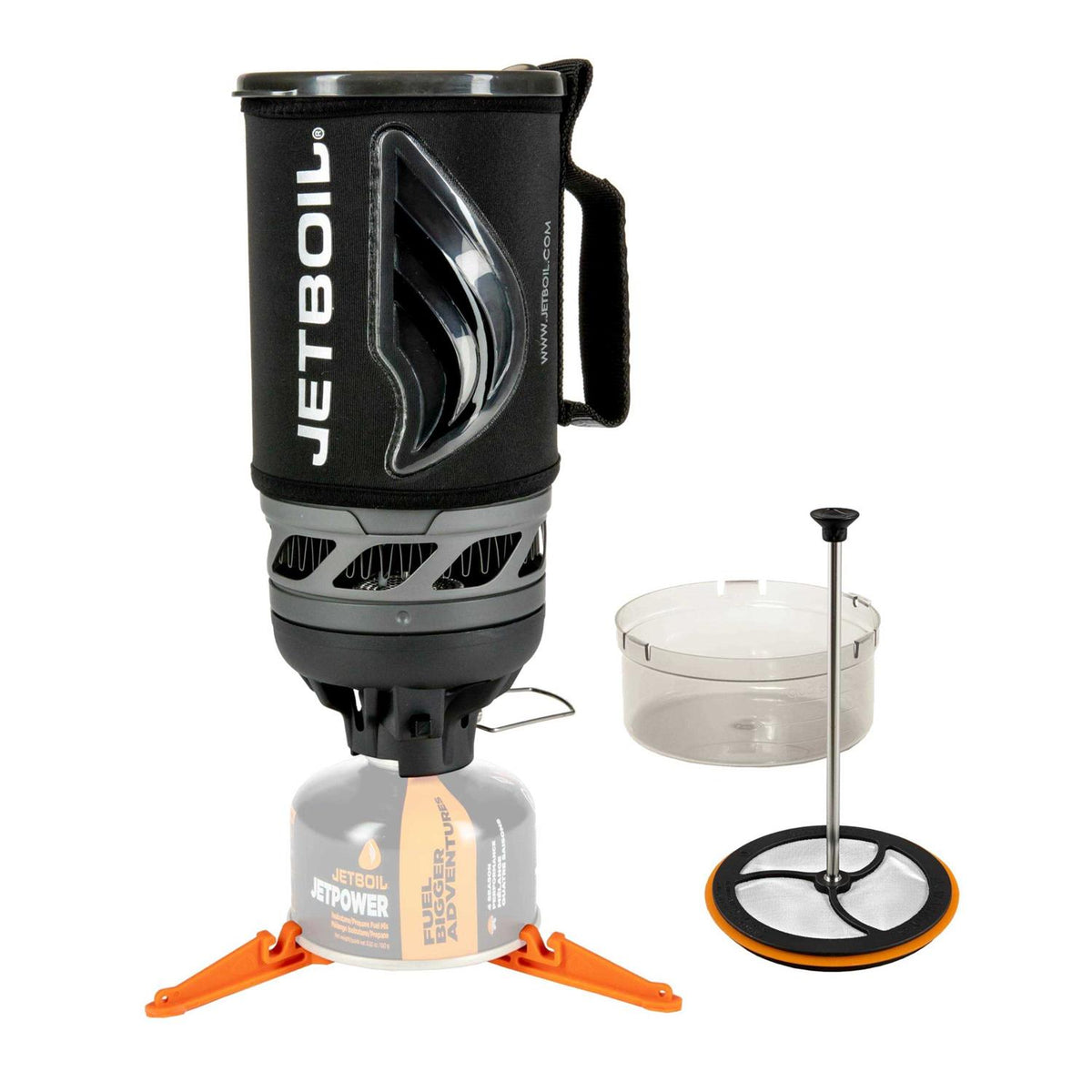 Jetboil Flash Java Kit Camping and Backpacking Stove Cooking System with Silicone French Press Coffee Maker W236