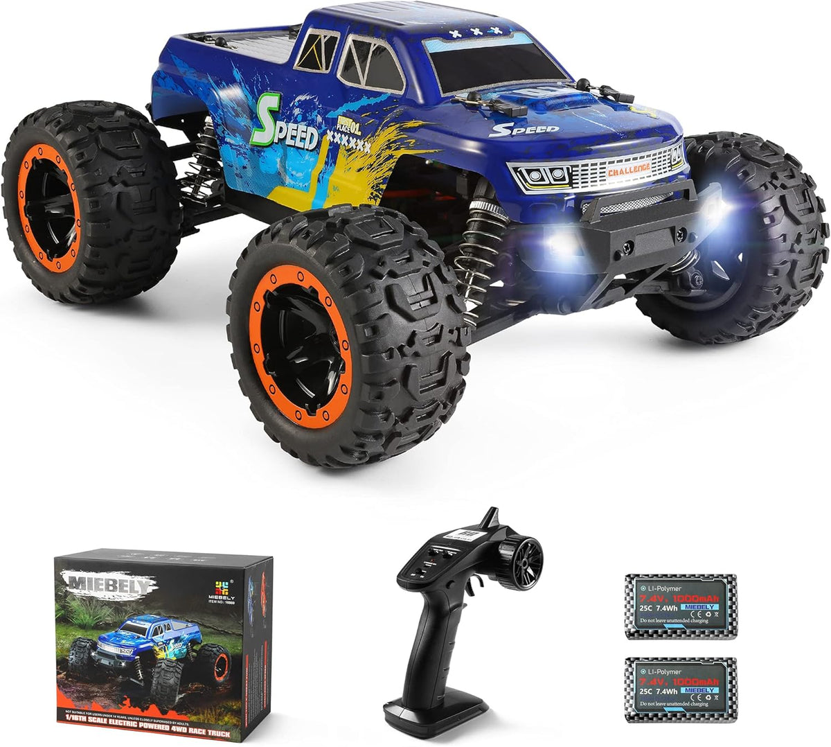 4x4 Remote Control Car 1:16 Scale 40KM/H Off Road RC Monster Truck E376325