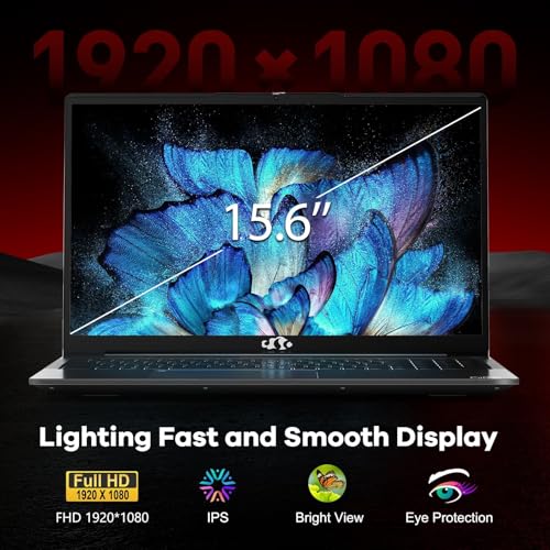 15.6" IPS FHD Gaming Laptop, AMD Ryzen 5 6600H 6-Cores 660M GPU 16GB DDR5 RAM 1TB SSD E753577