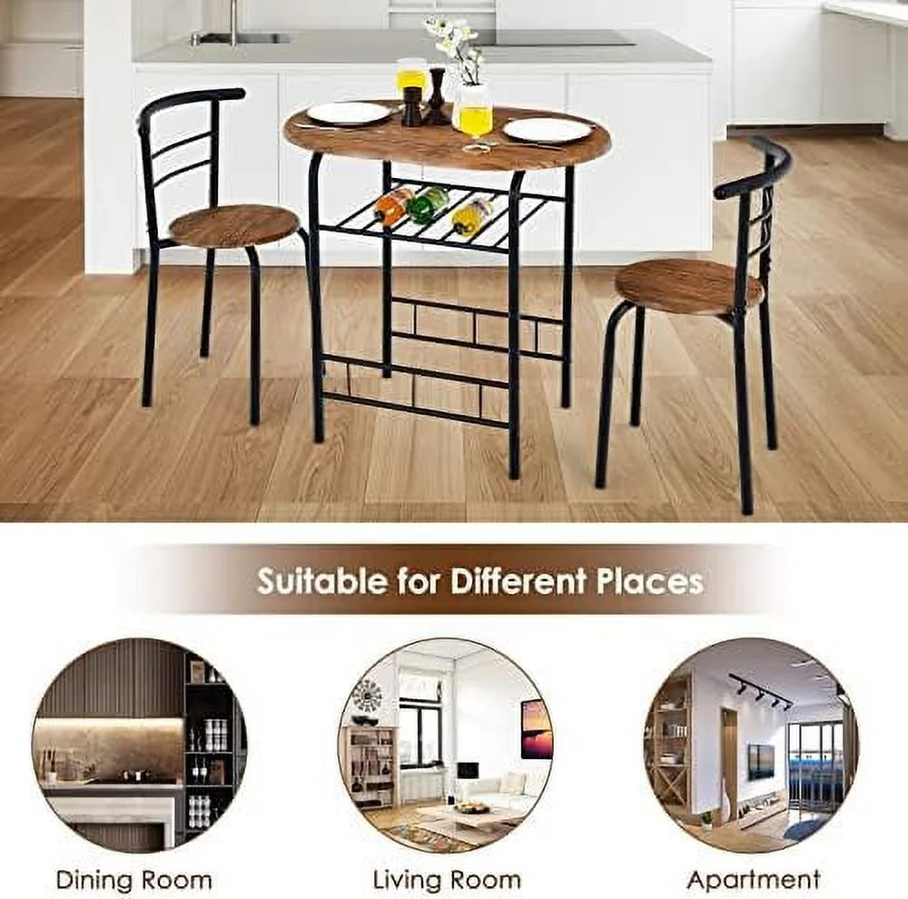 3 Piece Dining Set with Metal Frame R225