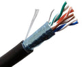 Cat5e Shielded Bulk Ethernet Cable, 24AWG, 1000ft Black X817