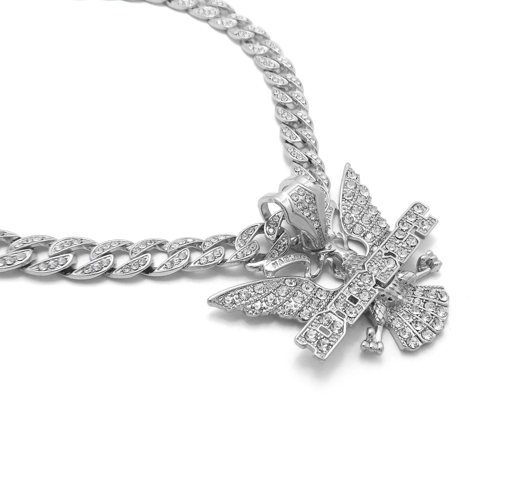18" Silver Cuban Chain Necklace F27827