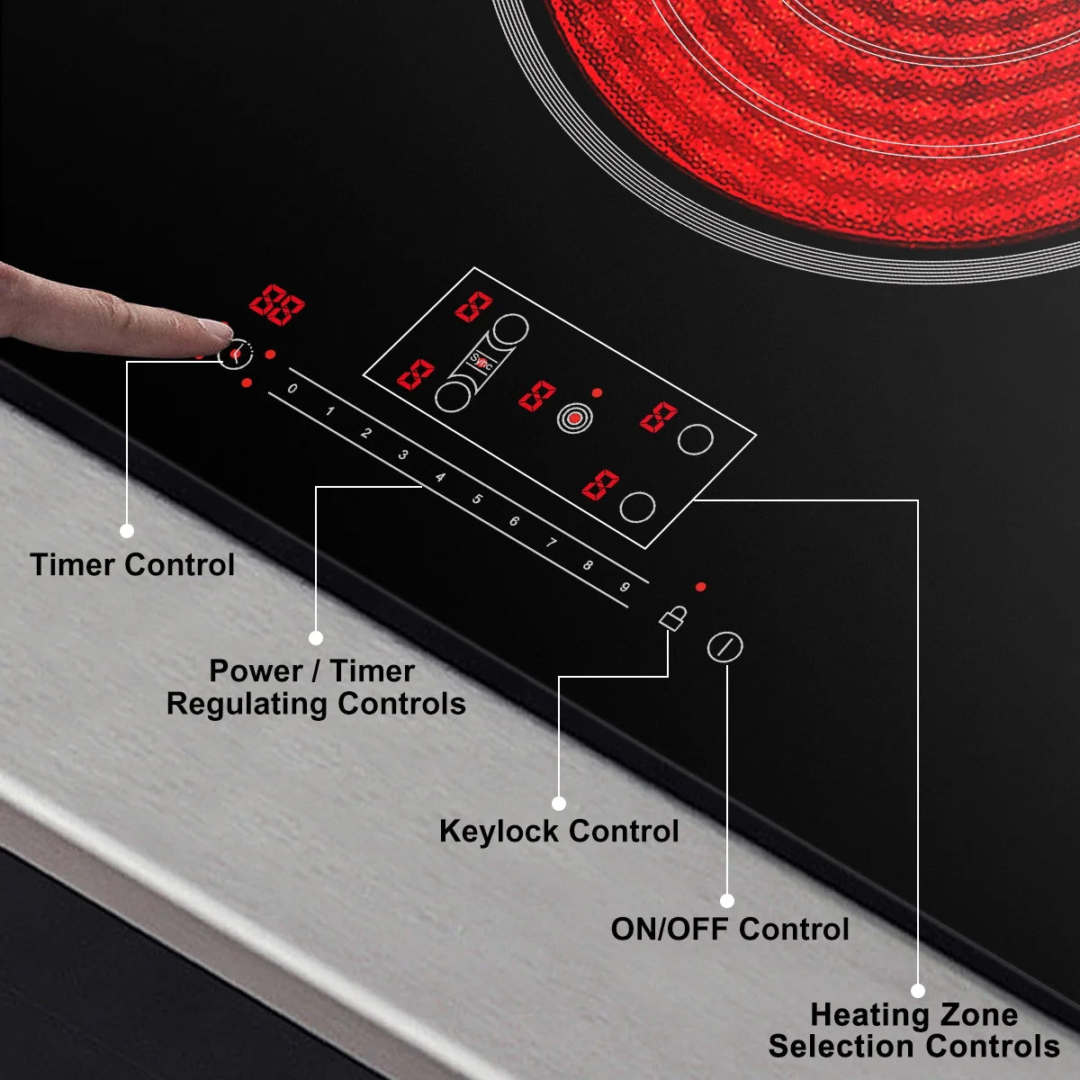 36in 5 Elements Black Radiant Electric Cooktop Z90859